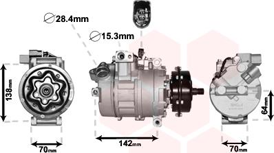 Van Wezel 5800K087 - Компрессор кондиционера autosila-amz.com