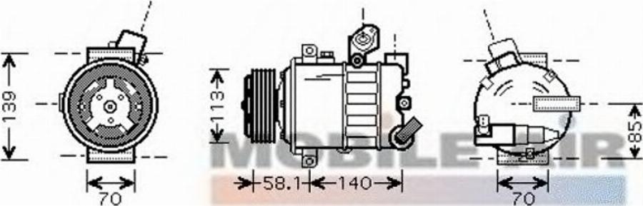 Van Wezel 5800K285 - Электромагнитное сцепление, компрессор autosila-amz.com