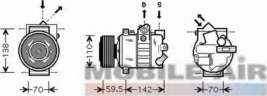 Van Wezel 58 00 K220 - Электромагнитное сцепление, компрессор autosila-amz.com