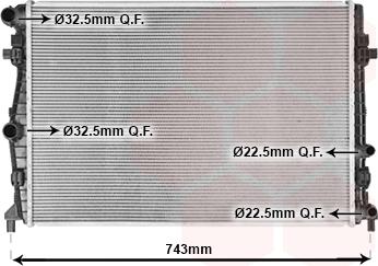 Van Wezel 58012717 - Радиатор, охлаждение двигателя autosila-amz.com