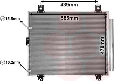 Van Wezel 53005690 - Конденсатор кондиционера autosila-amz.com