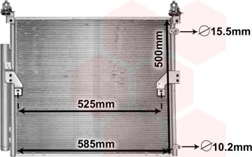 Van Wezel 53005652 - Конденсатор кондиционера autosila-amz.com