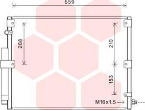 Van Wezel 53005617 - Конденсатор кондиционера autosila-amz.com