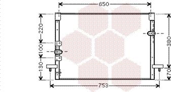 Van Wezel 53005199 - Конденсатор кондиционера autosila-amz.com