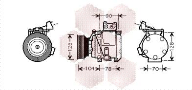 Van Wezel 5300K466 - Компрессор кондиционера autosila-amz.com