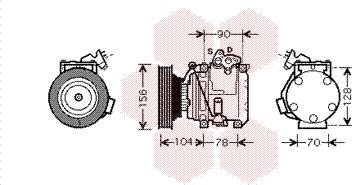 Van Wezel 5300K439 - Компрессор кондиционера autosila-amz.com