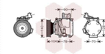 Van Wezel 5300K438 - Компрессор кондиционера autosila-amz.com