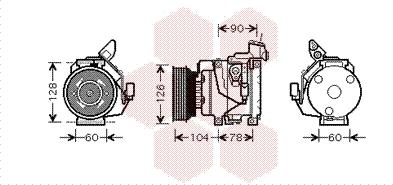 Van Wezel 5300K437 - Компрессор кондиционера autosila-amz.com