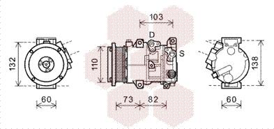 Van Wezel 5300K599 - Компрессор кондиционера autosila-amz.com