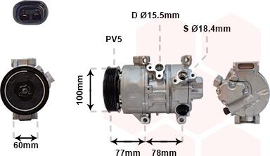 Van Wezel 5300K584 - Компрессор кондиционера autosila-amz.com