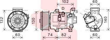 Van Wezel 5300K607 - Компрессор кондиционера autosila-amz.com