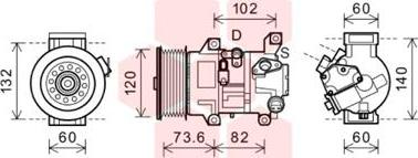 Van Wezel 5300K610 - Компрессор кондиционера autosila-amz.com