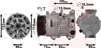 Van Wezel 5300K685 - Компрессор кондиционера autosila-amz.com