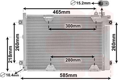 Van Wezel 52005075 - Конденсатор кондиционера autosila-amz.com