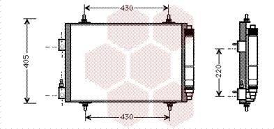 Van Wezel 09005192 - Конденсатор кондиционера autosila-amz.com