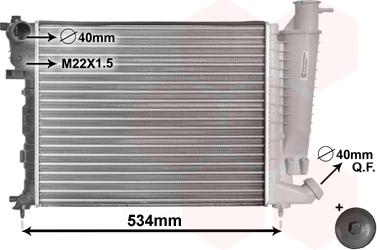 Van Wezel 09002059 - Радиатор, охлаждение двигателя autosila-amz.com