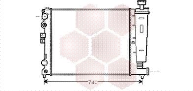 Van Wezel 09002077 - Радиатор, охлаждение двигателя autosila-amz.com