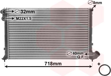 Van Wezel 09002105 - Радиатор, охлаждение двигателя autosila-amz.com