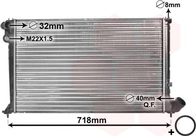 Van Wezel 09002106 - Радиатор, охлаждение двигателя autosila-amz.com