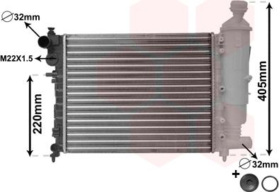 Van Wezel 09002115 - Радиатор, охлаждение двигателя autosila-amz.com