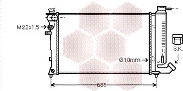 Van Wezel 09002112 - Радиатор, охлаждение двигателя autosila-amz.com