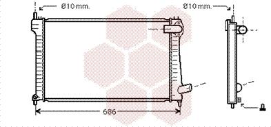 Van Wezel 09002182 - Радиатор, охлаждение двигателя autosila-amz.com