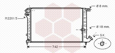 Van Wezel 09002134 - Радиатор, охлаждение двигателя autosila-amz.com