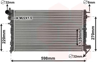 Van Wezel 09002120 - Радиатор, охлаждение двигателя autosila-amz.com