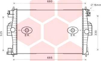Van Wezel 09002280 - Радиатор, охлаждение двигателя autosila-amz.com