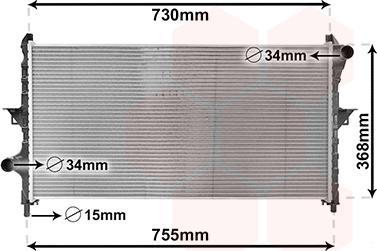 Van Wezel 09002278 - Радиатор, охлаждение двигателя autosila-amz.com