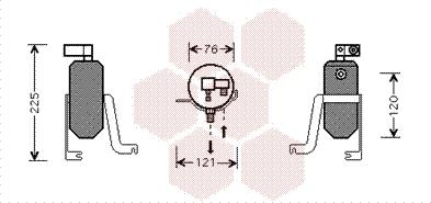 Van Wezel 0900D185 - Осушитель, кондиционер autosila-amz.com