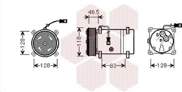 Van Wezel 0900K158 - Компрессор кондиционера autosila-amz.com