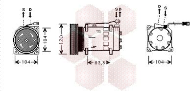 Van Wezel 0900K175 - Компрессор кондиционера autosila-amz.com