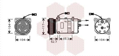 Van Wezel 0900K222 - Компрессор кондиционера autosila-amz.com