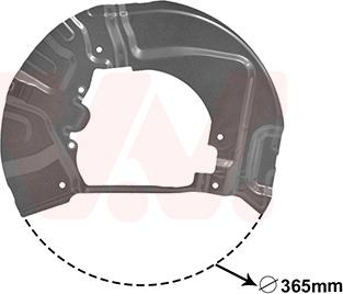 Van Wezel 0655371 - Отражатель, защита, тормозной диск autosila-amz.com