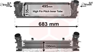 Van Wezel 06004467 - Интеркулер, теплообменник турбины autosila-amz.com