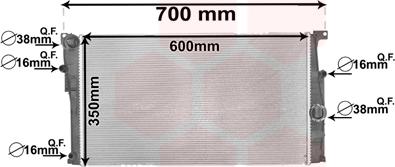 Van Wezel 06002449 - Радиатор, охлаждение двигателя autosila-amz.com