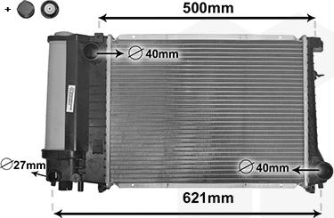 Van Wezel 06002135 - Радиатор, охлаждение двигателя autosila-amz.com