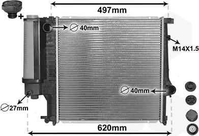 Van Wezel 06002124 - Радиатор, охлаждение двигателя autosila-amz.com