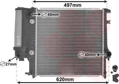 Van Wezel 06002125 - Радиатор, охлаждение двигателя autosila-amz.com