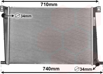 Van Wezel 06002356 - Радиатор, охлаждение двигателя autosila-amz.com