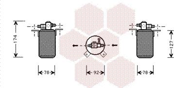 Van Wezel 0600D021 - Осушитель, кондиционер autosila-amz.com