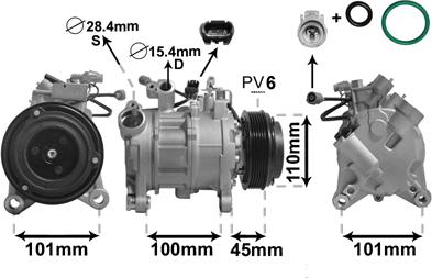 Van Wezel 0600K499 - Компрессор кондиционера autosila-amz.com