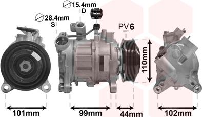 Van Wezel 0600K498 - Компрессор кондиционера autosila-amz.com