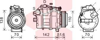 Van Wezel 0600K427 - Компрессор кондиционера autosila-amz.com