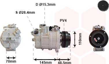 Van Wezel 0600K309 - Компрессор кондиционера autosila-amz.com