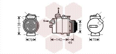 Van Wezel 0600K389 - Компрессор кондиционера autosila-amz.com