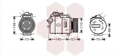 Van Wezel 0600K384 - Компрессор кондиционера autosila-amz.com