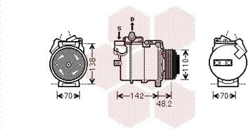 Van Wezel 0600K386 - Компрессор кондиционера autosila-amz.com