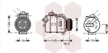 Van Wezel 0600K332 - Компрессор кондиционера autosila-amz.com